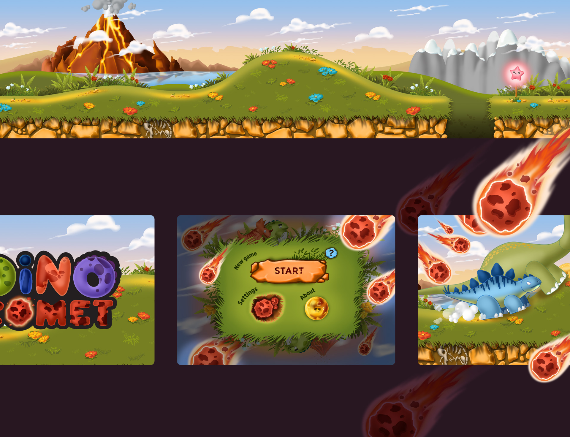 Image showing different pages of the website