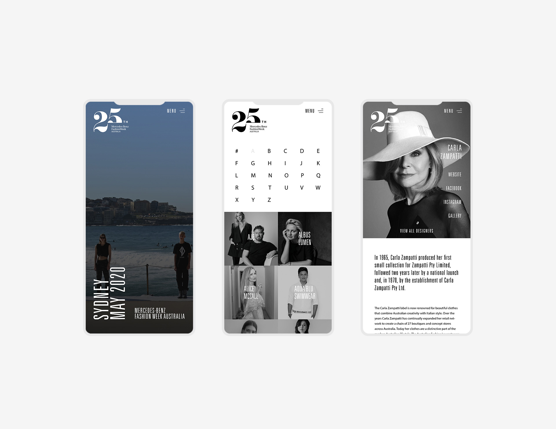Mobile view of some pages