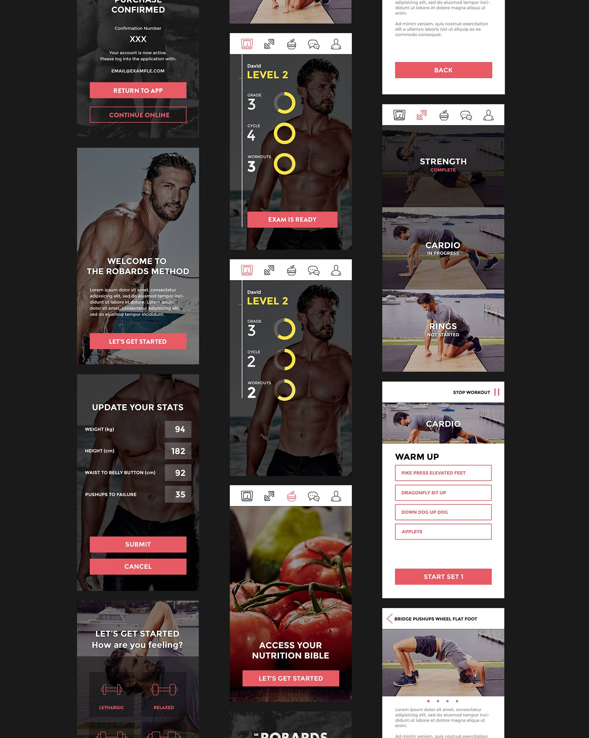Image showing different pages of the website